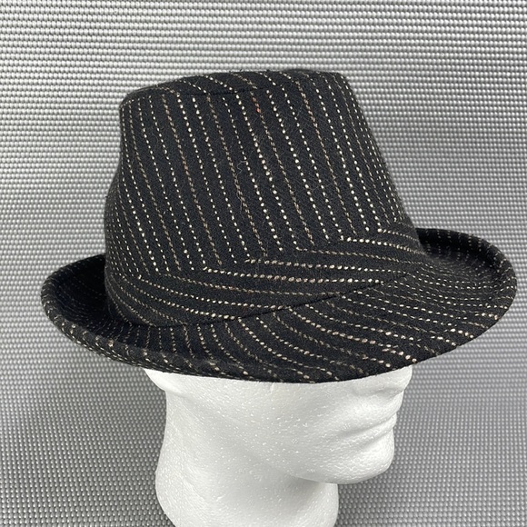 Accessories Striped Fedora Hat Good Condition See Measurements In